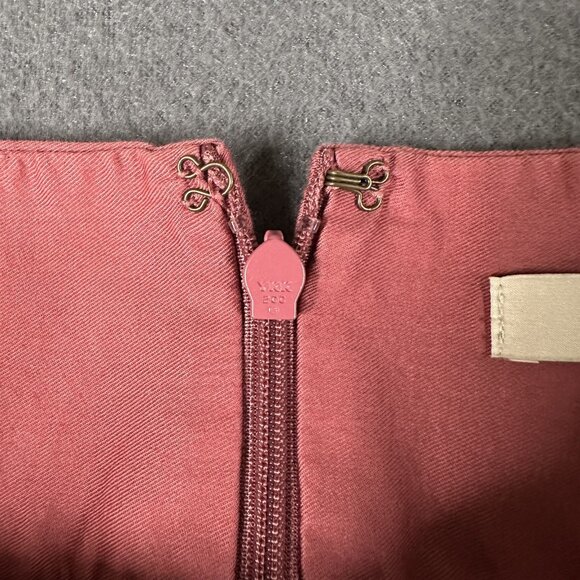 LOFT Skirt Womens 4 Mauve Pink A-Line Pockets Zip Casual Summer Lightweight - Picture 6 of 9
